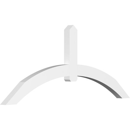 Ekena Millwork Archdale Architectural Grade PVC Gable Bracket, 96"W x 40"H x 4"D x 6"F, 10/12 Pitch GBP096X40X0406ARC00